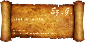 Szelle Gyula névjegykártya